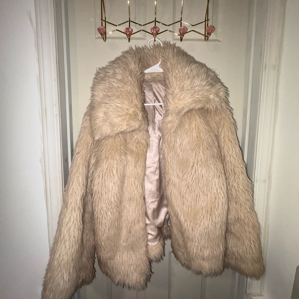 & Other Stories Cream Teddy Jacket